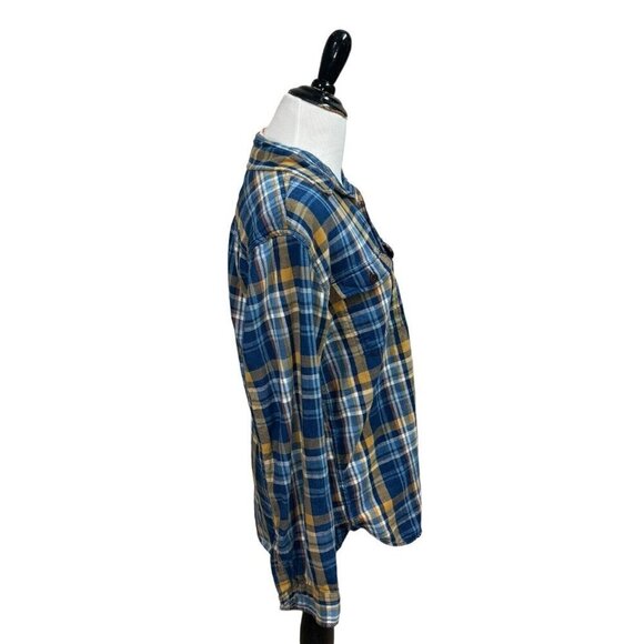 Lucky Brand Women's M Medium Button Down Shirt Flannel California Fit Plaid - Picture 3 of 6